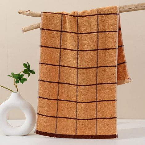 Serviette De Bain - Coton - 35 x 75 cm - Pour Usage Domestique Et Voyage - 1 Pièce (1/5)