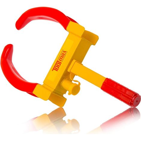 Costway – Serrure de roue de voiture antivol – Sabot de roue robuste en fer et PVC – Installation rapide – Protection des pneus (1/5)