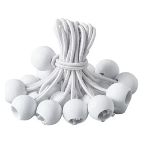 Tendeurs de bâche, lot de 30, pour bannières, bâches, harnais d'extension de tente, support de bâche (blanc - 150 mm) (1/5)