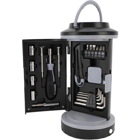 Tragbare Campinglaterne, multifunktionale LED-Notleuchte mit Werkzeugset für Outdoor-Aktivitäten