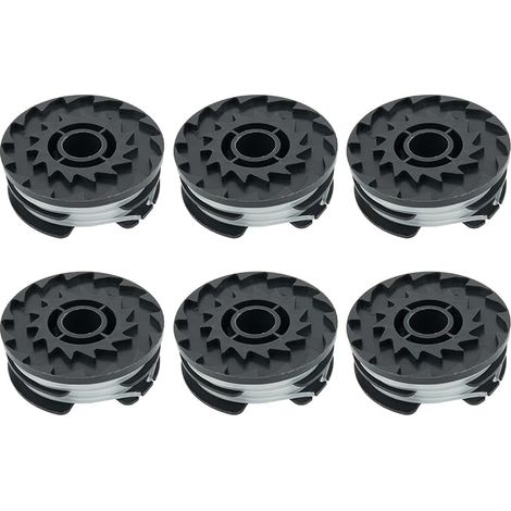 Paquete de 6 carretes de hilo de repuesto HpLive para desbrozadoras Parkside PRTA 20-Li A1, B2 y C3, hilo de nailon de 1,6 mm, 4 m de longitud. (1/5)