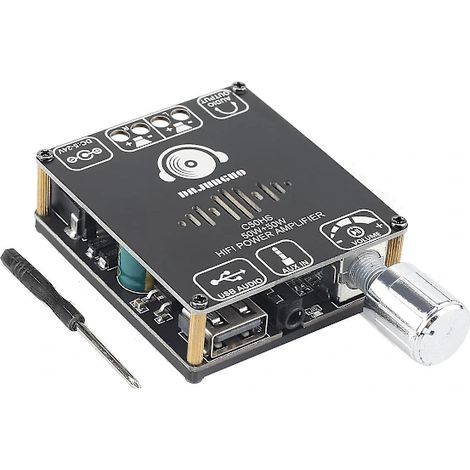 Carte d'amplificateur Bluetooth HA-DAJUNGUO C50HS 50W+50W, puce HiFi TPA3116D2, module d'amplification audio numérique 12-24V (1/5)