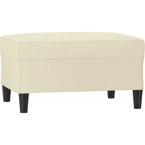 Poggiapiedi Crema 70x55x41 cm in Similpelle vidaXL