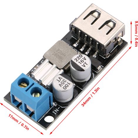 DC-DC 12V/24V zu USB QC3.0 Schnellladeplatine (1/5)
