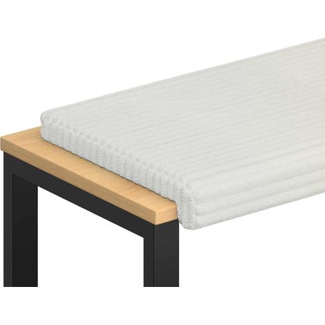 Maison Exclusive - Coussin de banc Velours côtelé en peluche Crème (1/5)