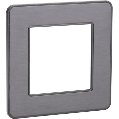 Plaque de finition simple - métal Noir - Kouro - Zenitech (1/4)