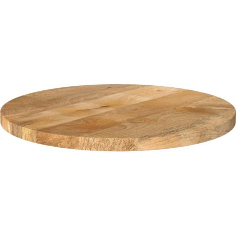 Dessus de table,Plateau de table,Dessus de bureau Ø 50x3,8 cm rond bois de manguier massif CFW47095 (1/5)
