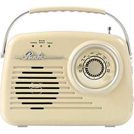 Multifunktionales Vintage-Bluetooth-Radio im Retro-Design mit USB-, BT-, SD-, FM- und AUX-Anschluss, ideal für Zuhause und Büro. (1/5)