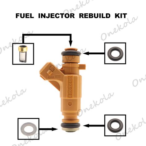 Fuel injector O-ring and filter repair kit compatible with Yatvia and Saifili 0280156086 (1/2)