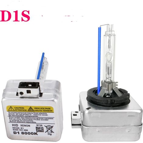 D1S 6000K Xenon Ampoules Voiture 35W 12V HID Lampe De Rechange,Lumière Blanche Bleu Pâle 2 Lampes (1/4)