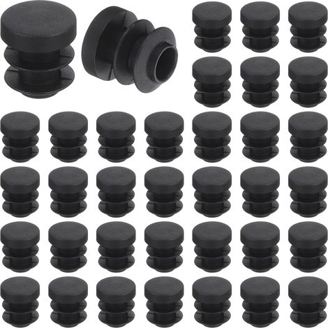 Möbelfüße – 36 Stück – Schwarzer PE-Kunststoff – Rutschfest – Für Stühle, Tische und Sofas – 12 mm Durchmesser (1/5)