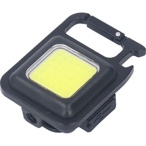 4 lampes de travail porte-clés COB 1000 lm, 3 modes, étanches, rechargeables par USB, mini-lampes torches carrées (1/5)