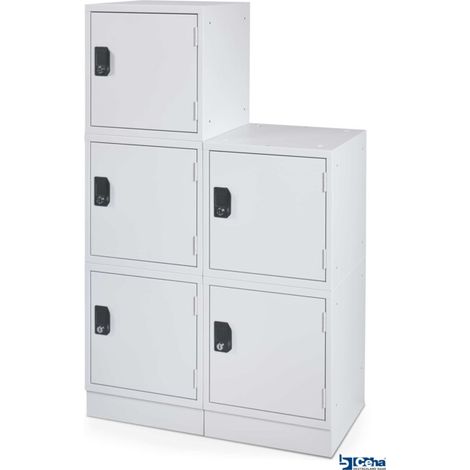 STIER Cube casier 380 x 380 x 380 mm gris clair empilable (1/2)