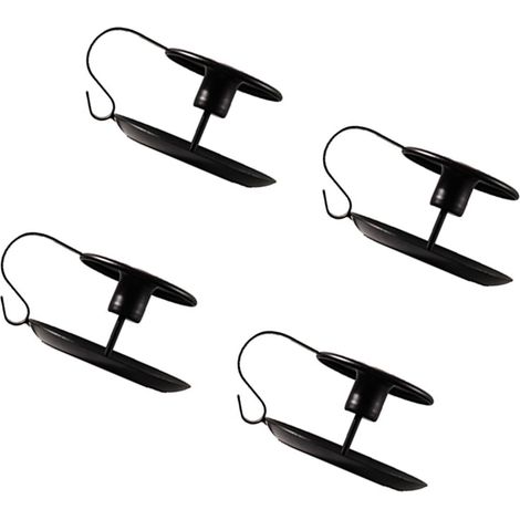 Bougeoir rétro en fer peint, support à bougie pilier portable pour décoration de table, noir, lot de 4 (1/5)