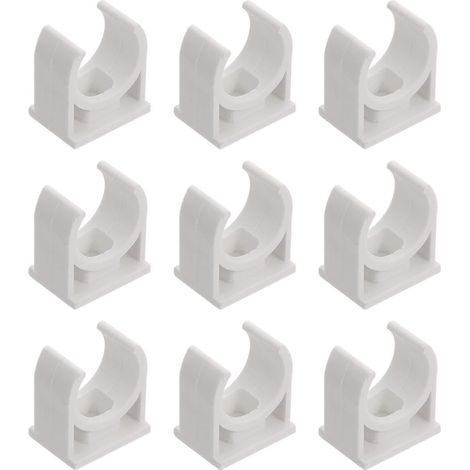 Pinces de Serrage pour Fixation Sûre en Pvc Blanc Forme en U, Faciles à Installer et Utiliser, Support Mural Solide pour Tuyaux Fins et Tuyaux D'air (1/5)