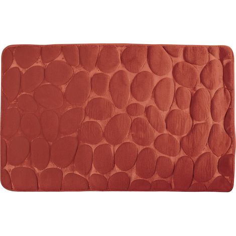 Alfombra de baño microfibra PEBBLE 50x80cm Terracota MSV (1/3)