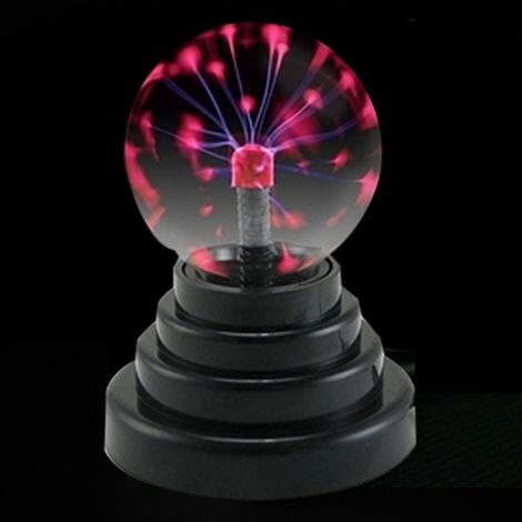Lampe boule à plasma magique de 7,6 cm (3 pouces) - Boule lumineuse à plasma tactile pour décorations de fêtes et accessoires de maison (1/5)