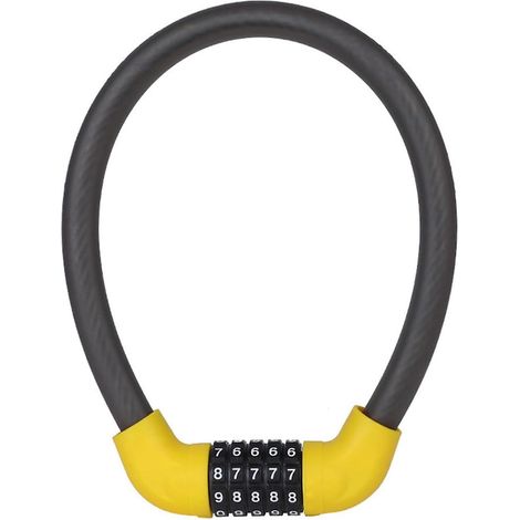 Antivol de vélo, antivol à combinaison numérique, cadenas antivol pour vélo, antivol à code pour vélo, convient à la protection des vélos et motos. (1/4)