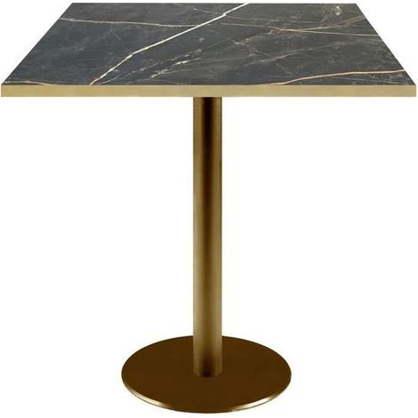 Table 70 x 70 cm Rome bistrot marbre feu