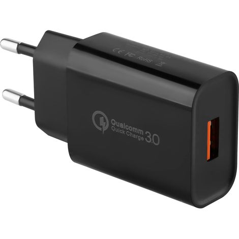 Chargeur USB Mâle, Chargeur 18W Quick Charge 3.0 Chargeur Rapide Chargeur USB Mâle pour Samsung Galaxy S10 S6 S7 S8 S9 / Edge/Plus/Active, S23 S22 S21 S20 A03 A13 A54 A53 Z Flip3 Z Fold2, Note 5/8/9 (1/5)
