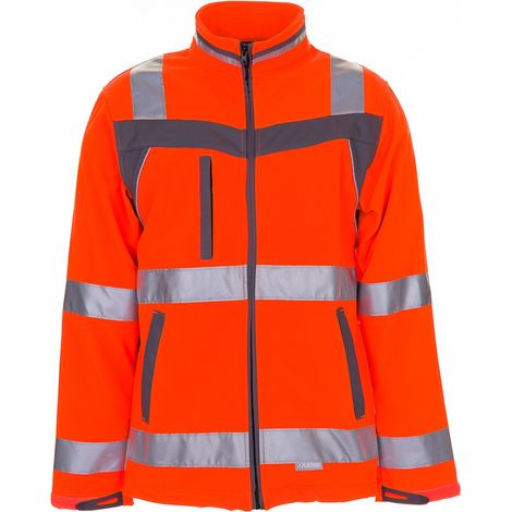 Planam Warnschutz Softshelljacke Plaline Gr. 2XL orange/schiefer (1/5)