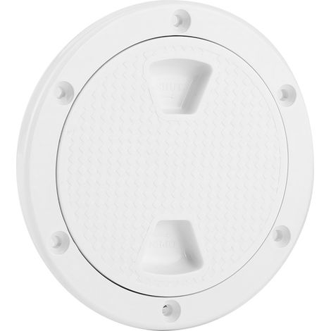 Panneau de pont rond en ABS de 10 cm (4 pouces), blanc, résistant aux UV et à la corrosion, couvercle de trappe d'inspection marine à visser (1/5)