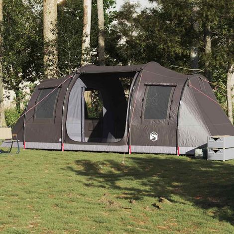 vidaXL Tente de camping tunnel 4 personnes marron imperméable (1/5)