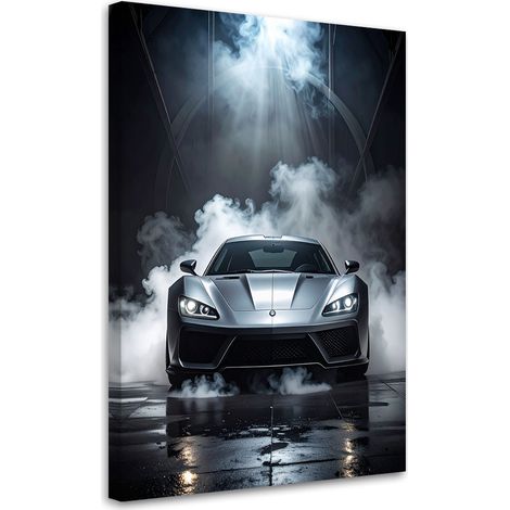 Stampe su Tela, Auto sportiva argento, 20x30 (1/5)