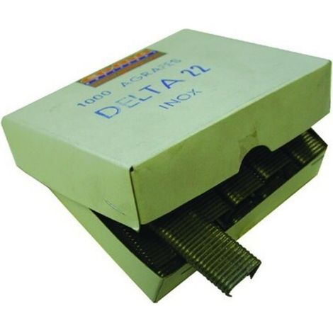 Agrafes DELTA 22 inox x 1000 EDMA (1/4)