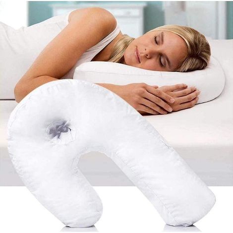 Oreiller cervical en forme de U, oreiller pour dormeur latéral, oreiller adulte en mousse à mémoire de forme avec soutien profilé en U, haute qualité-AquaForge
