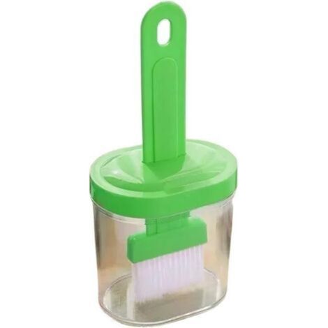 Set di spazzole per bottiglia d'olio - Include una bottiglia d'olio e un pennello - per cucina, pasticceria e grigliate - Verde (1/4)