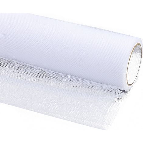 Tul liso, blanco, 30 cm x 9 m, 1 unidad. (1/4)