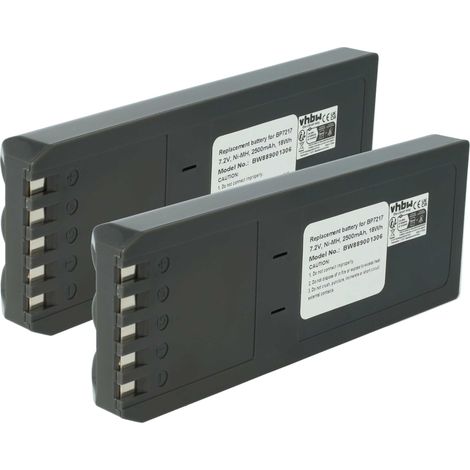 vhbw 2x Akku Ersatz für Fluke BP7217 für Messgerät (2500 mAh, 7,2 V, NiMH)