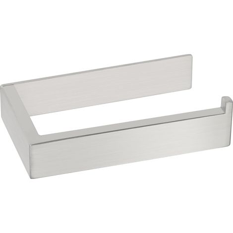 Portarotolo di carta igienica autoadesivo senza foratura, in acciaio inox, per bagno o cucina, lato destro spazzolato (1/2)