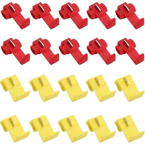 40 Connecteur Electrique Rapide Verrouillage Écossais Rouge 0.5-1.0Mm² Jaune 2.5-4Mm² Pour Fils (1/5)