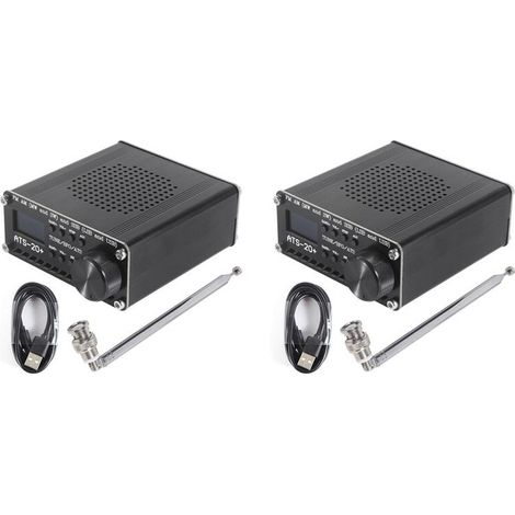Geeignet für 2x Si4732 ATS-20+ ATS20 tragbare Kurzwellenradioempfänger, DSP SDR FM AM (MW SW) und SSB (LSB USB) Empfänger, mit Antenne.