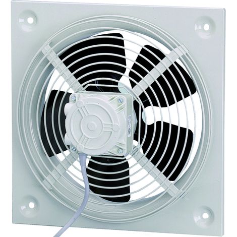 Ventilateur mural, 1680 m3/h, D 350 mm, boîte à bornes avec câble d'alimentation S&P (UNELVENT) 050326