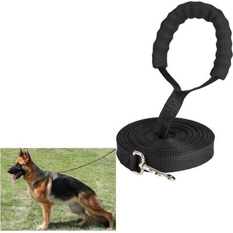 Dog Training Leash - 10m Long - Nylon - for Large Dogs - with Comfortable Padded Handle - for Pet Tracking, Camping, Play and Gardening (10m) (1/5)