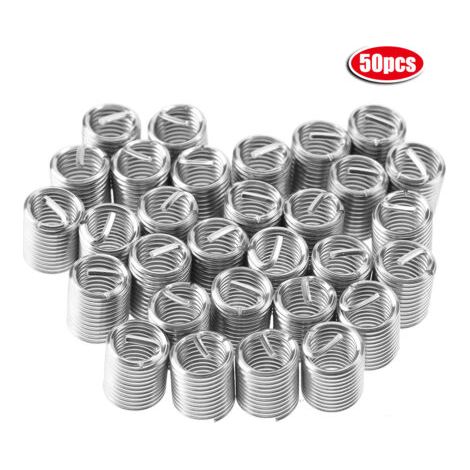 50 inserts filetés hélicoïdaux en fil enroulé M10 en acier inoxydable SS304 ((M101,52 D)