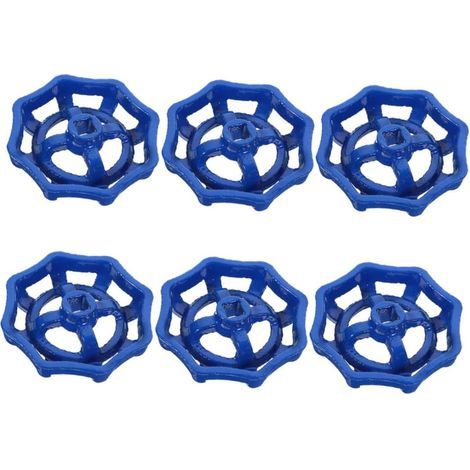 Lot de 12 poignées de robinet en métal rond, finition durable résistant à l'usure, compatibles avec vannes standard, montage facile. (1/5)