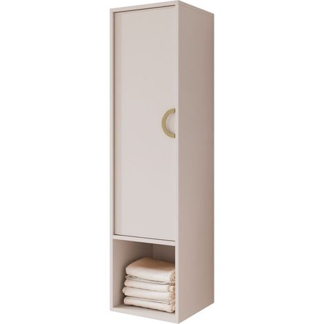 Armario colgante para baño Sodalis, Cachemira, Montada en la pared, Número de puertas: 0, 133x35x34cm, Aglomerado laminado, Número de cajones: 0