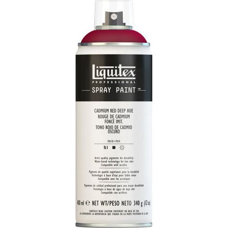 Bombe de peinture - Rouge de cadmium foncé - 311 - Acrylique - 400ml - Liquitex (1/2)