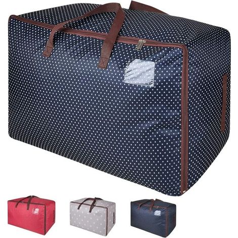 Bolsas de ropa de 100 l (2013), impermeables, gruesas, de gran tamaño, organizadoras, de viaje, color azul (1/5)