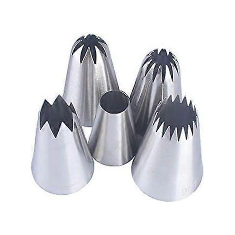 5 douilles à pâtisserie de grande taille, douilles pour poche à douille, décorations pour pâtisseries et cupcakes (1/2)