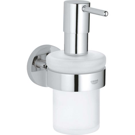 Grohe – Seifenspender mit Halter – Wandmontage, verdeckte Befestigung – Füllmenge 160 ml – Glas/Chrom – 41195000 (1/5)