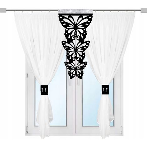 Tenda moderna FARFALLE per soggiorno e camera da letto, modello AŻUR glamour 300x150