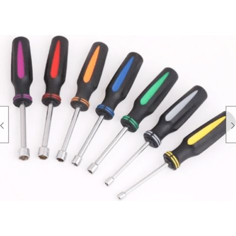 SET CACCIAVITI GIRAVITI VITI 7 PZ PEZZI BUSSOLA DADI ESAGONALI 5 13 mm 635X