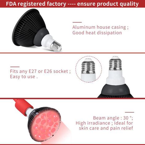 Lampe de Thérapie LED Rouge 54W, 660nm et 850nm pour Soins Lumineux (1/5)