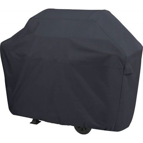Housse Pour Grill À Gaz - 170 x 61 x 117 cm - Noir - Polyester Tissé Hydrofuge - Ventilation Intégrée - 1 Pièce (1/4)