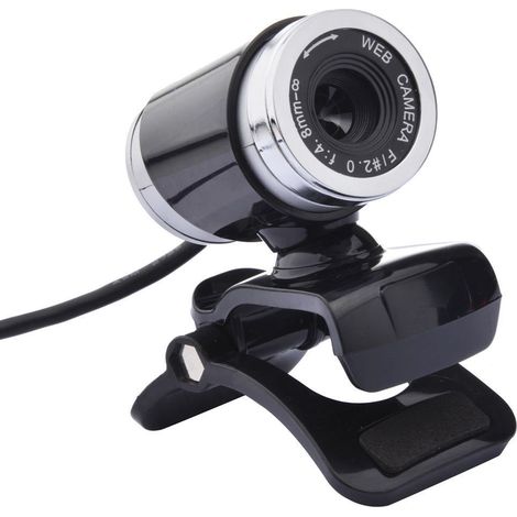 Professional color webcam for computer without drivers, with rotating and adjustable clip-on video camera